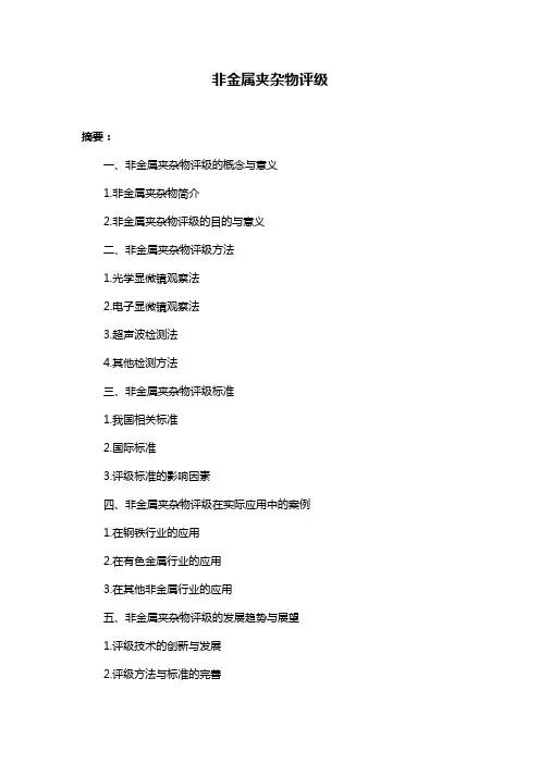 非金属夹杂物评级