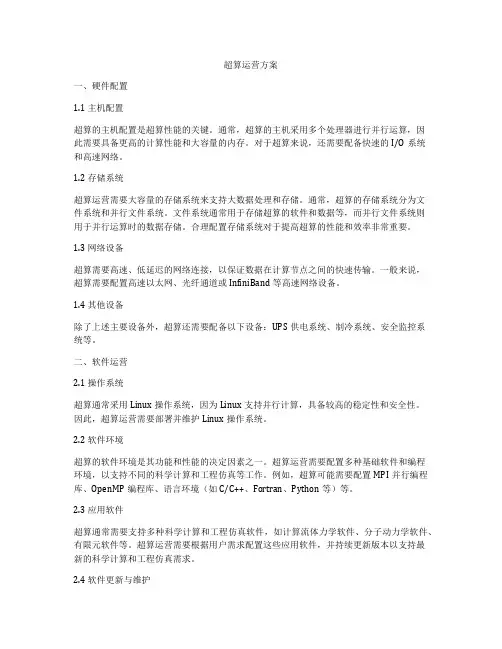 超算运营方案