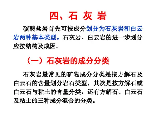 四、石 灰 岩