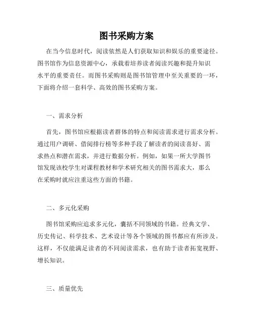 图书采购方案