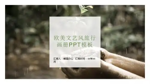欧美杂志风旅行画册PPT模板