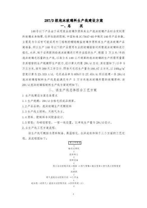 28TD泡沫玻璃颗粒料生产线建设方案