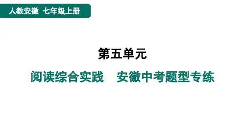 七年级语文上册阅读综合实践安徽中考题型专练5点训人教安徽课件