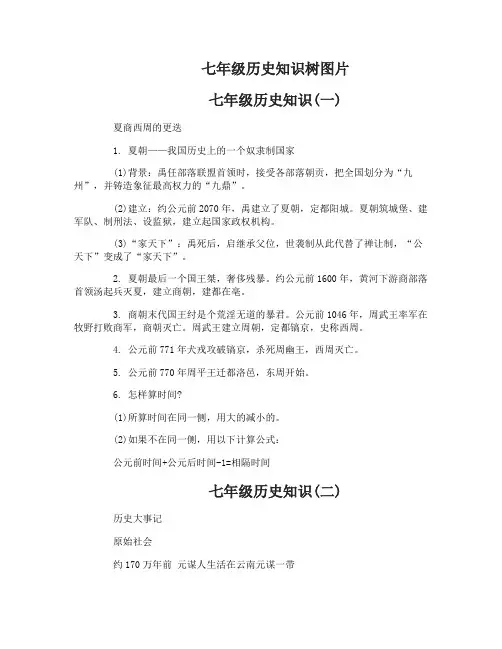 七年级历史知识树