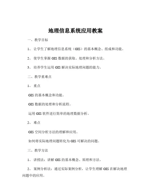 地理信息系统应用教案