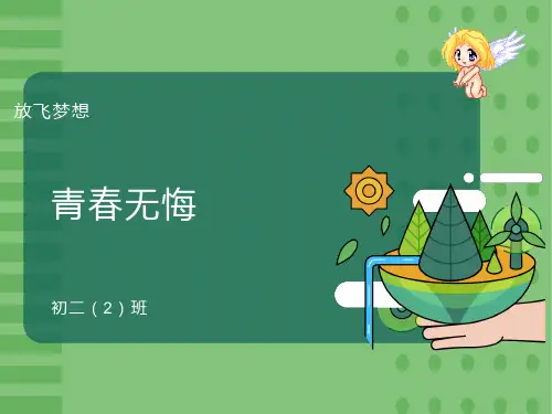 青春无悔、放飞梦想主题班会ppt