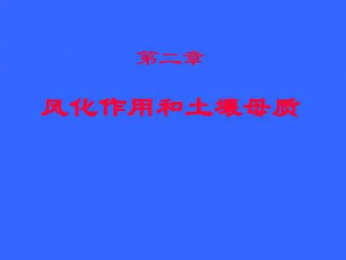 第二章  岩石风化和土壤形成1