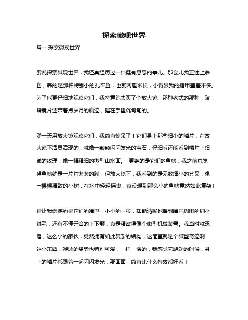 作文《探索微观世界》