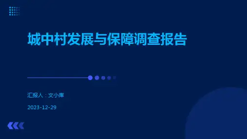 城中村发展与保障调查报告