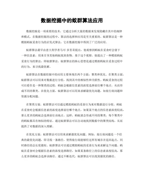 数据挖掘中的蚁群算法应用
