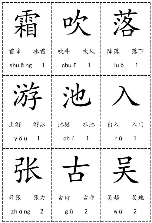 部编一年级语文下册易读错字汇总