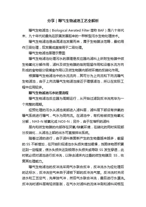 分享｜曝气生物滤池工艺全解析