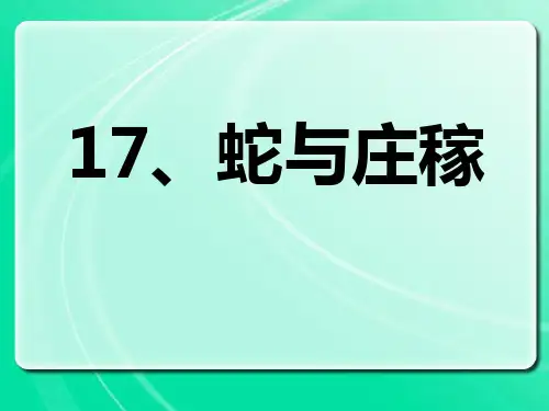 17蛇与庄稼ppt