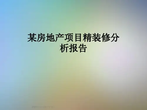 某房地产项目精装修分析报告