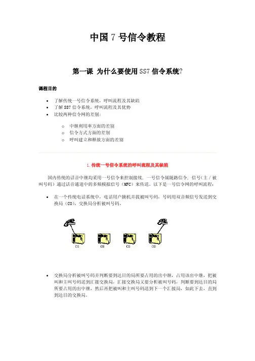 中国7号信令教程
