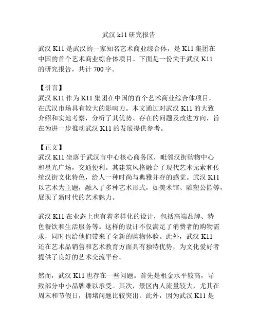 武汉k11研究报告