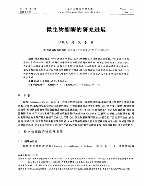 微生物酯酶的研究进展