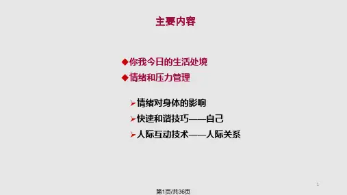 情绪压力管理PPT课件
