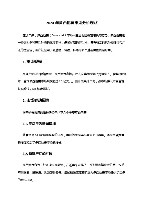 2024年多西他赛市场分析现状