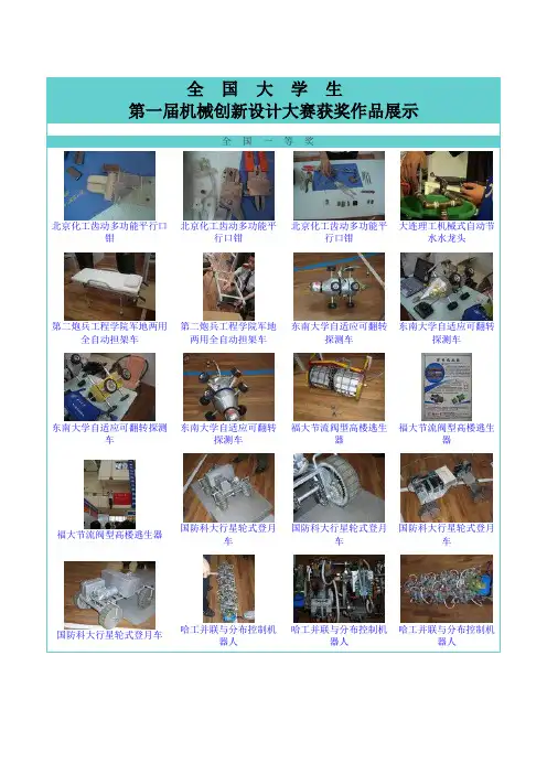 机械设计大赛历年作品图