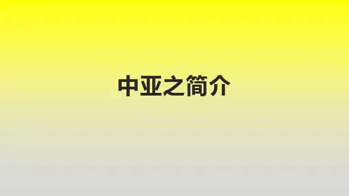 中亚之简介