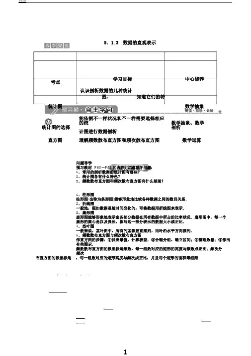 新教材高中数学第五章统计与概率5.1.3数据的直观表示学案新人教B版必修第二册