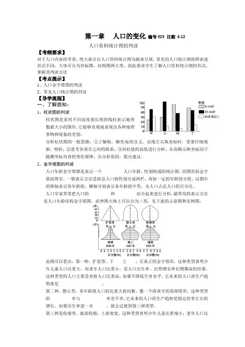人口统计资料图的判读(制)