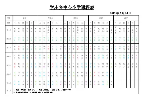 2019春课程表(新)