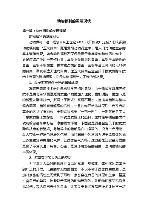 动物福利的发展现状