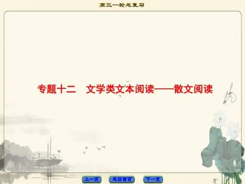 2018届高考一轮语文复习：文学类文本阅读——小说阅读ppt (2)