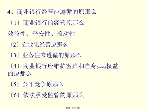 商业银行的法律制度