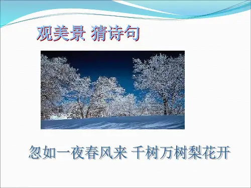 公开课：中考诗歌鉴赏专题复习课件