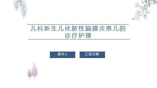 儿科新生儿化脓性脑膜炎患儿的诊疗护理
