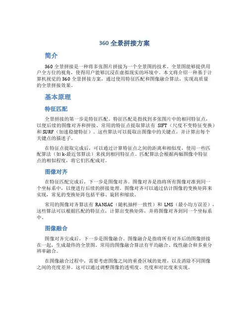 360全景拼接方案