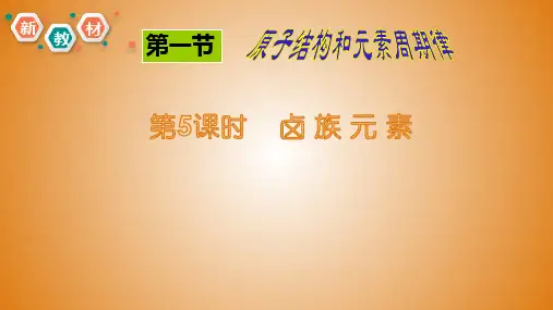高一化学同步精美课件(人教版2019必修第一册)415卤族元素