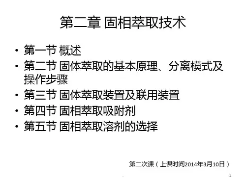 第二章固相萃取技术上PPT课件