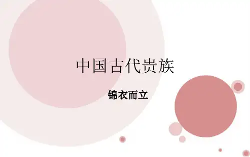 中国古代贵族服饰—锦衣而立