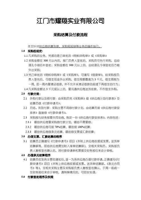 结算流程