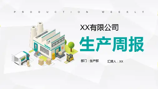 公司企业工厂生产周报工作汇报总结PPT