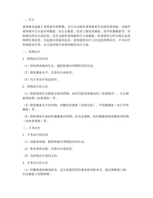 垂体瘤的治疗方案