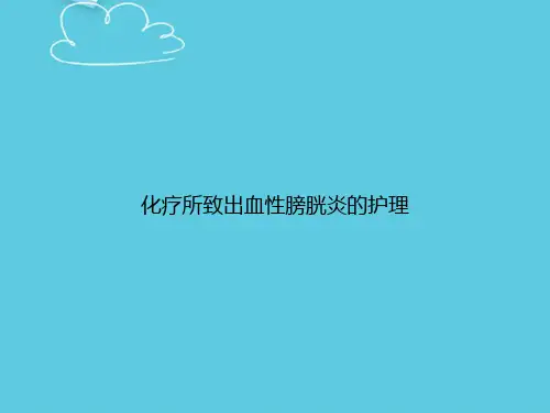 化疗所致出血性膀胱炎的护理精选PPT