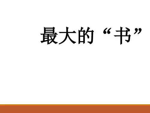【优选推荐】小学二年级下学期语文第19课最大的“书”PPT课件