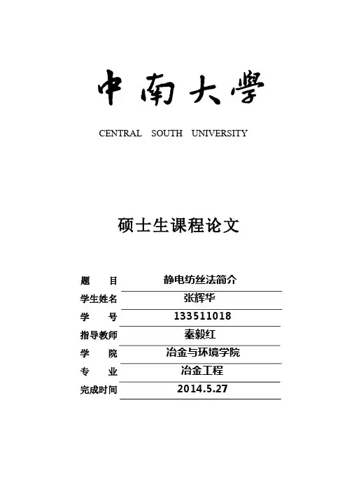 静电纺丝法简介.doc