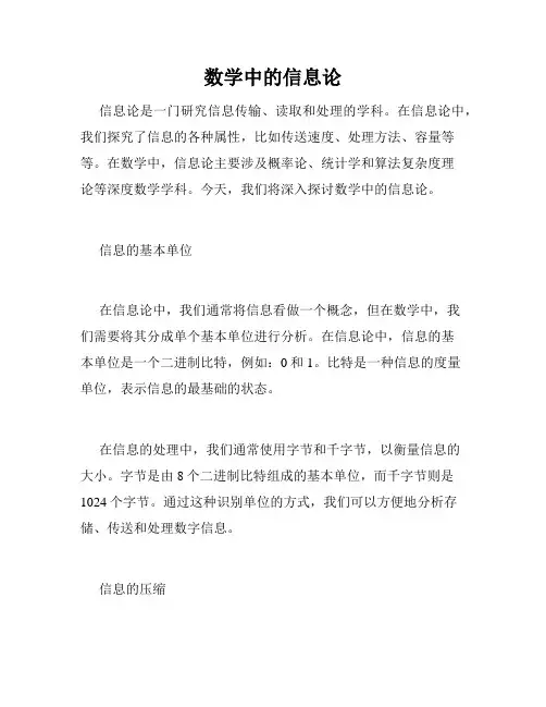 数学中的信息论