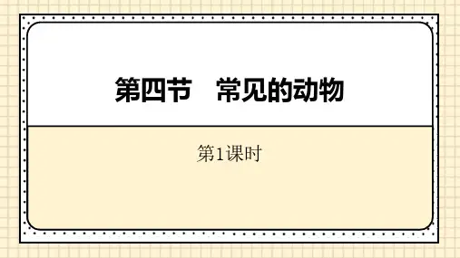 《常见的动物》PPT教学课件(第1课时)