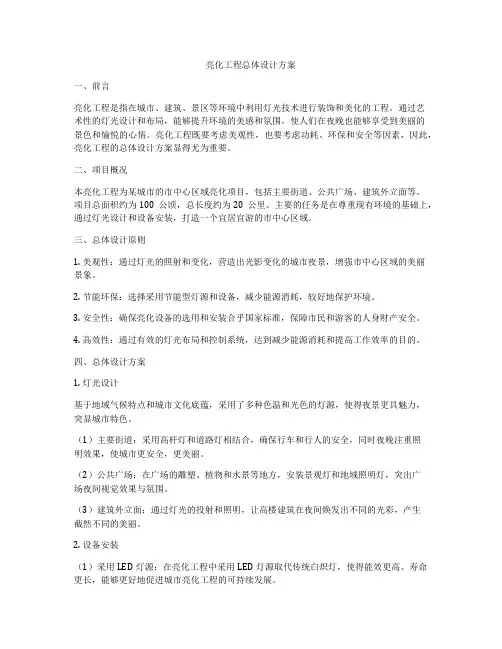 亮化工程总体设计方案