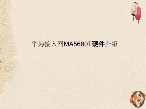 精选华为接入网MA5680T硬件介绍