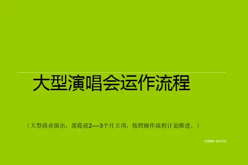大型演唱会运作流程