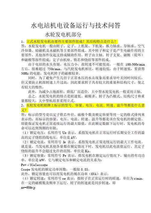 水轮发电机部分