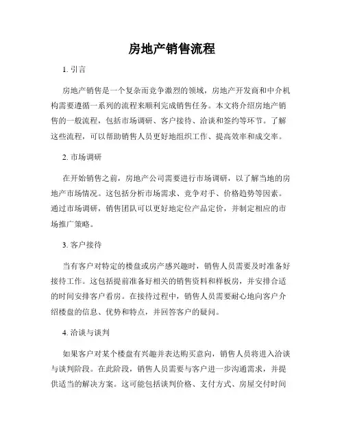 房地产销售流程